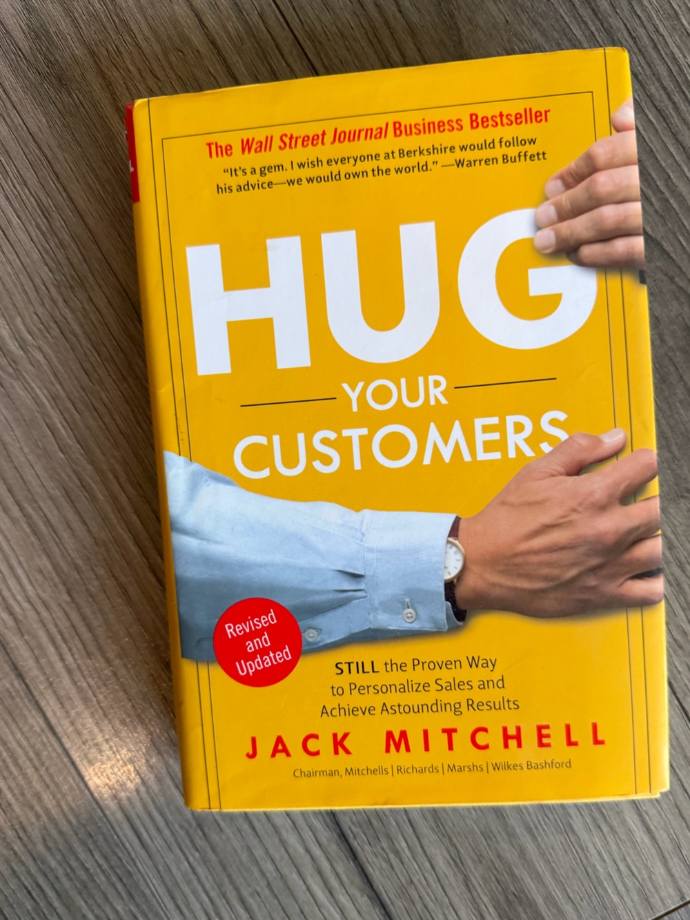 Hug Your Customers Hardcover Journal by Jack Mitchell — Yellow Cover